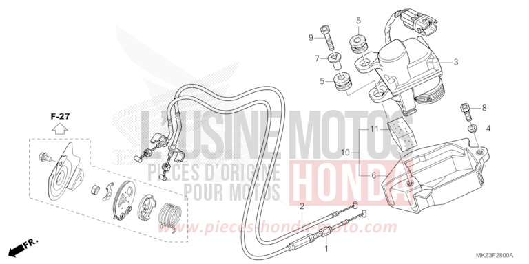 SERVOMOTOR von CBR600RR MAT BALLISTIC BLACK METALLIC (NHA86) von 2024