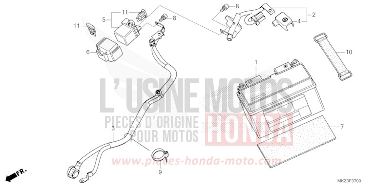 BATTERIE von CBR600RR MAT BALLISTIC BLACK METALLIC (NHA86) von 2024