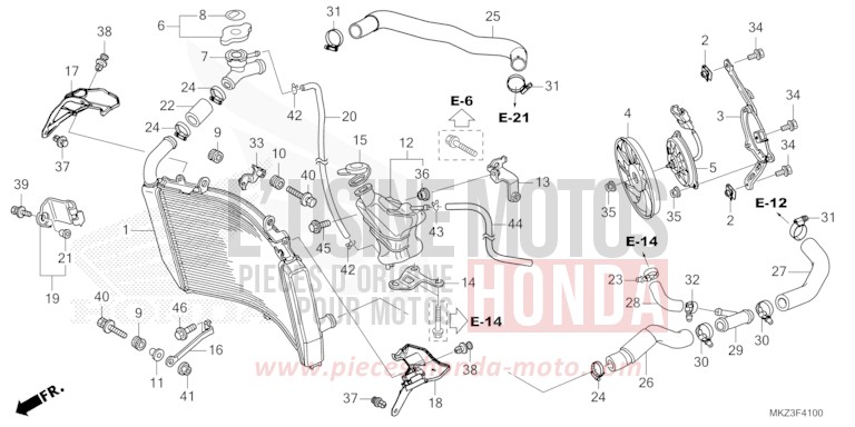 KUEHLER von CBR600RR MAT BALLISTIC BLACK METALLIC (NHA86) von 2024