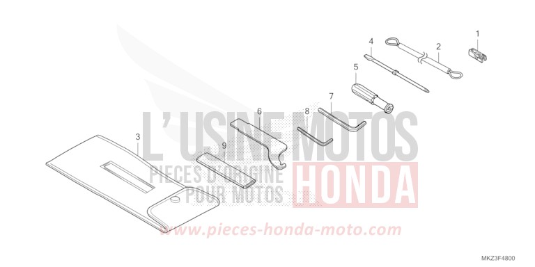 WERKZEUG von CBR600RR MAT BALLISTIC BLACK METALLIC (NHA86) von 2024