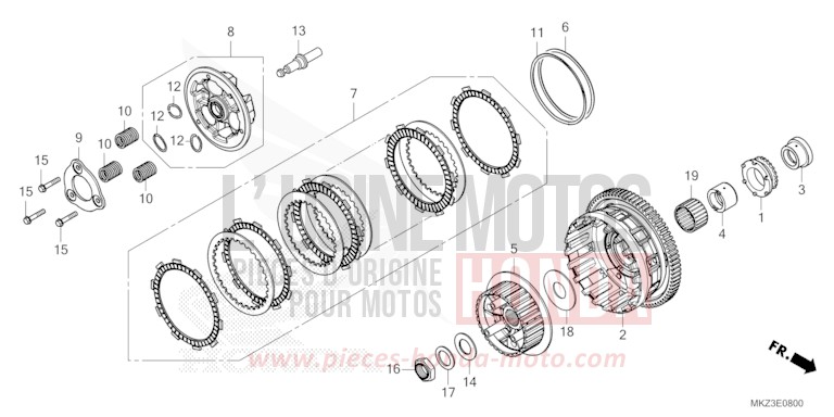 KUPPLUNG von CBR600RR GRAND PRIX RED (R380) von 2024
