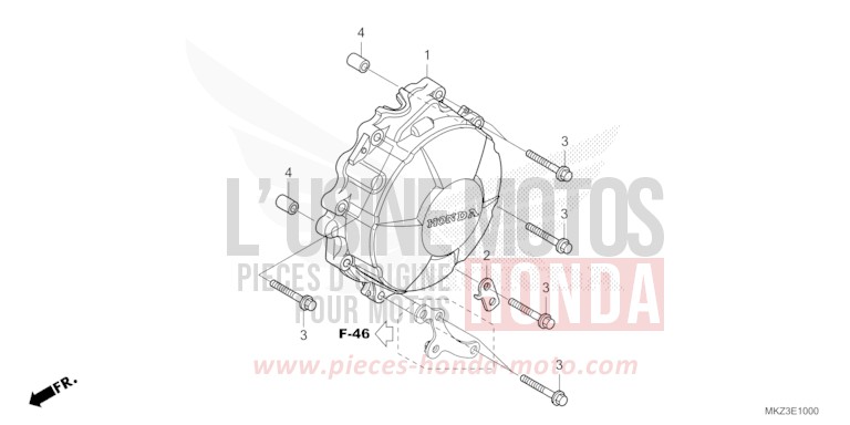 GENERATORABDECKUNG von CBR600RR GRAND PRIX RED (R380) von 2024