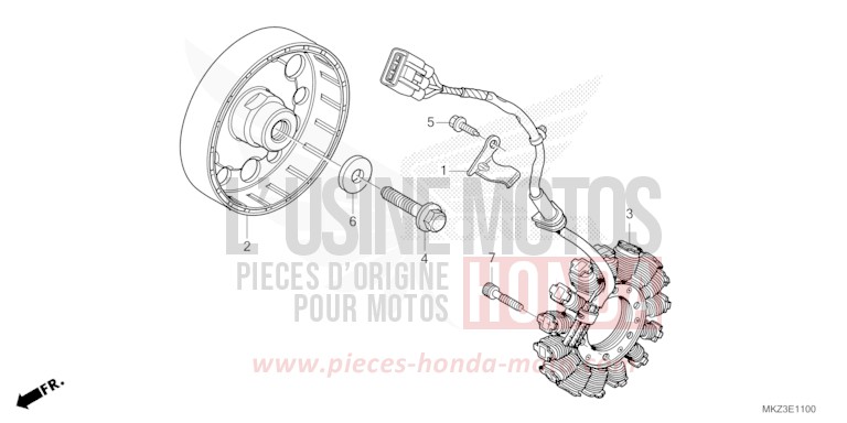 GENERATOR von CBR600RR GRAND PRIX RED (R380) von 2024