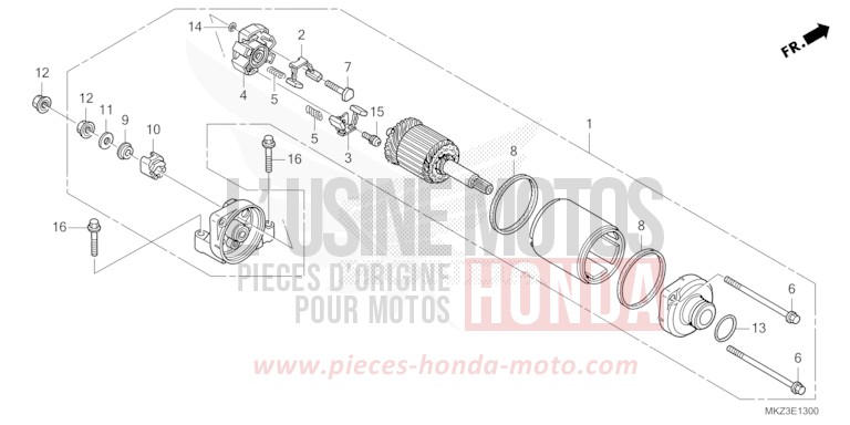 ANLASSER von CBR600RR GRAND PRIX RED (R380) von 2024