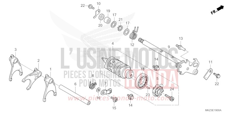 SCHALTTROMMEL von CBR600RR GRAND PRIX RED (R380) von 2024
