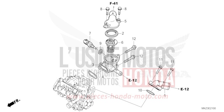 THERMOSTAT von CBR600RR GRAND PRIX RED (R380) von 2024