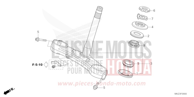 LENKSCHAFT von CBR600RR GRAND PRIX RED (R380) von 2024