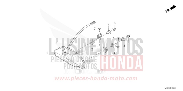 HECKLEUCHTE von CBR600RR GRAND PRIX RED (R380) von 2024