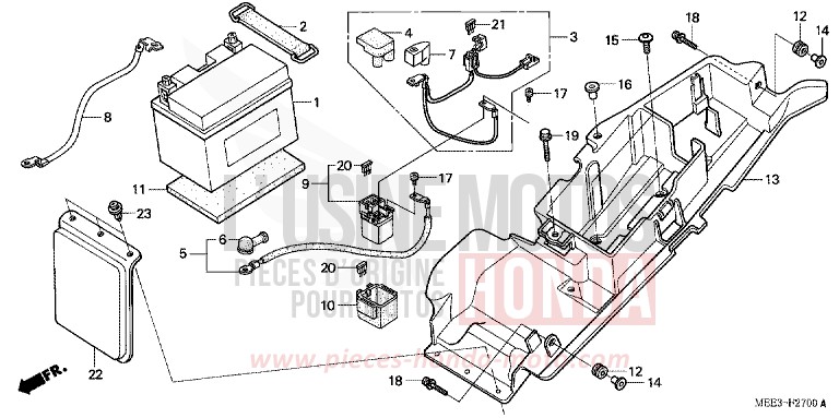 BATTERIE (CBR600RR3/4) von CBR600RR SCHWARZ (NH1) von 2003
