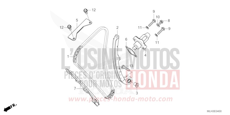 NOCKENWELLENKETTE/SPANNVORRICHTUNG von Rebell MAT GUNPOWDER BLACK METALLIC (NH436) von 2024