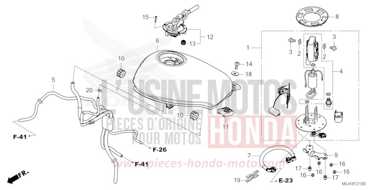 KRAFTSTOFFTANK/KRAFTSTOFFPUMPE von Rebell MAT GUNPOWDER BLACK METALLIC (NH436) von 2024