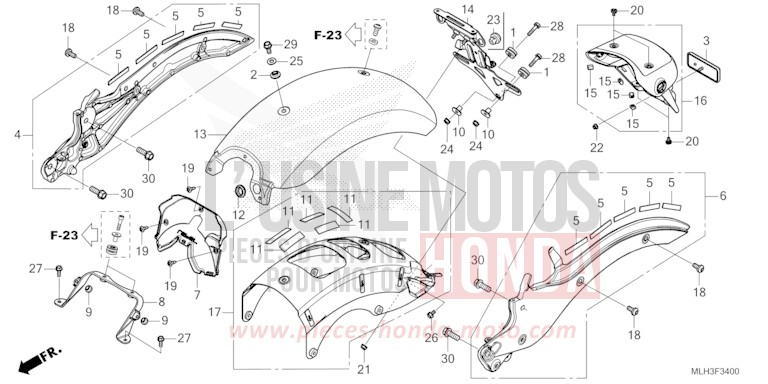 KOTFLUEGEL, HINTEN von Rebell MAT LAUREL GREEN METALLIC (G207) von 2024