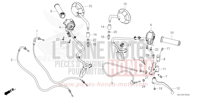 HEBELGRIFF/SCHALTER/KABEL/SPIEGEL von Rebell SEAL SILVER METALLIC (NHA14) von 2024