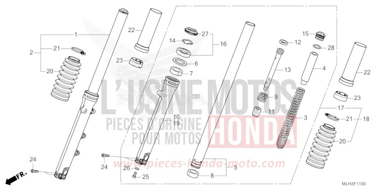 GABEL, VORNE von REBEL SEAL SILVER METALLIC (NHA14) von 2024
