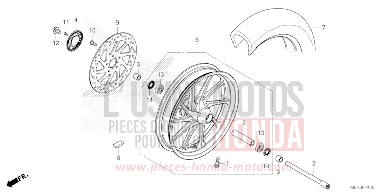 VORDERRAD von Rebell SEAL SILVER METALLIC (NHA14) von 2024