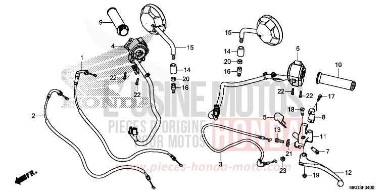 HEBELGRIFF/SCHALTER/KABEL/SPIEGEL von Rebell MAT FRESCO BROWN (Y215) von 2019