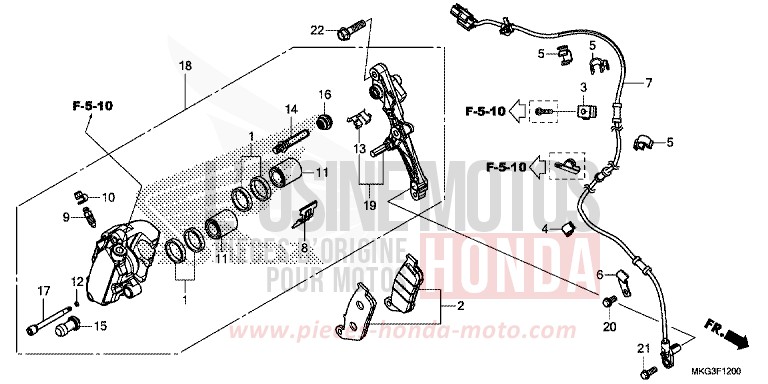 VORDERRAD-BREMSSATTEL von Rebell MAT FRESCO BROWN (Y215) von 2019
