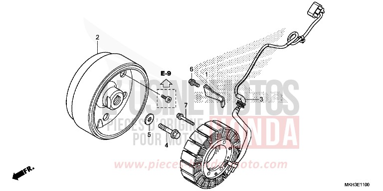 GENERATOR von X-ADV MAT PEARL GLARE WHITE (NHB54) von 2018
