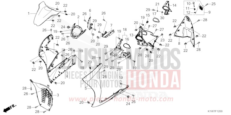 ABDECKUNG, VORNE von SH350i SCHWARZ (NH1) von 2023