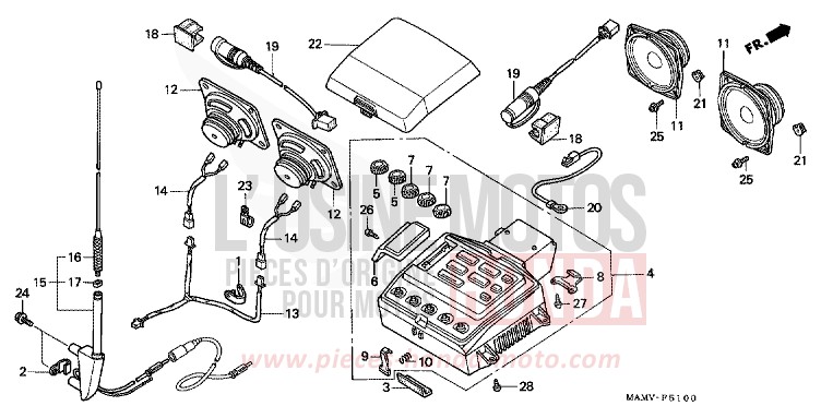 RADIOKASSETTE von Goldwing CANDY SPECTRA RED (R176K) von 2000