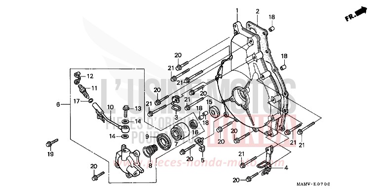 KUPPLUNGSDECKEL von Goldwing PEARL CORONADO BLUE (PB255H) von 2000