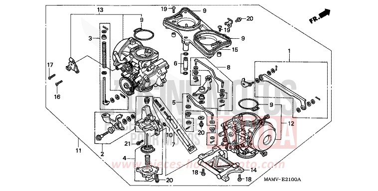 VERGASER-EINHEIT von Goldwing PEARL CORONADO BLUE (PB255H) von 2000