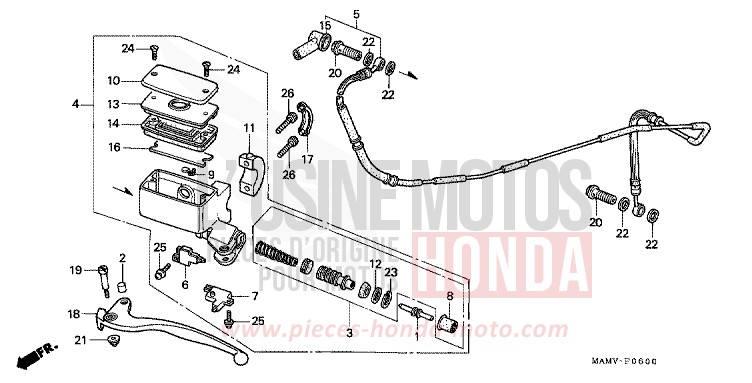 HAUPTKUPPLUNGSZYLINDER von Goldwing PEARL CORONADO BLUE (PB255H) von 2000