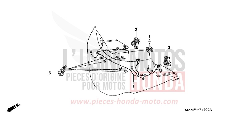 VERKLEIDUNG, KABELBAUM von Goldwing PEARL CORONADO BLUE (PB255H) von 2000
