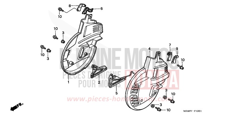VORDERRADABDECKUNG (CL1500AW/SEW) von Goldwing PEARL GLACIER WHITE (NH326G) von 2000