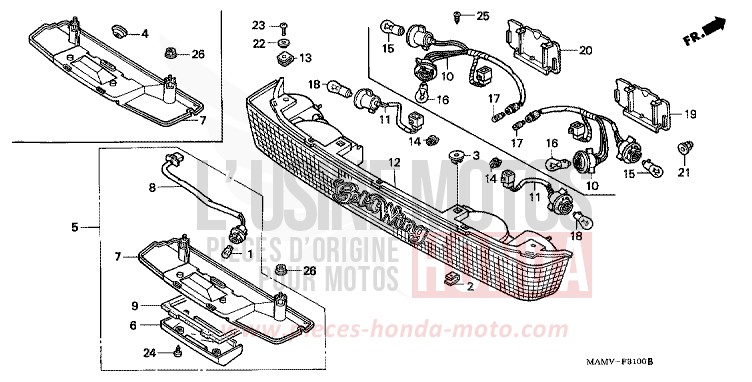 GEPAECKRAUMBELEUCHTUNG von Goldwing PEARL GLACIER WHITE (NH326G) von 2000