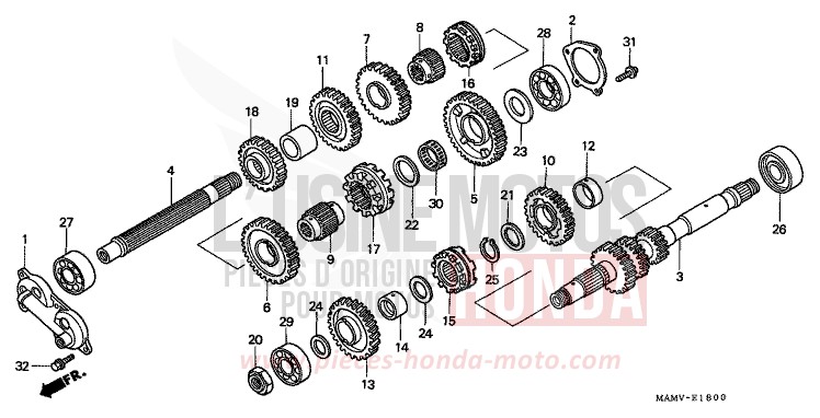 GETRIEBE von Goldwing PEARL MERCED GREEN (G167G) von 2000