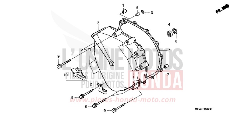 KUPPLUNGSDECKEL von Goldwing BILLET SILVER METALLIC (NHA27B) von 2007