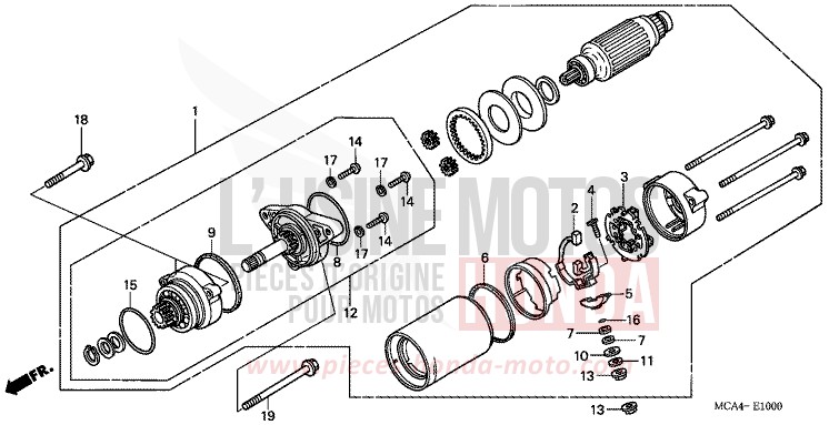 ANLASSER von Goldwing BILLET SILVER METALLIC (NHA27B) von 2007
