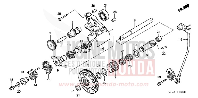 RUECKFAHRGETRIEBE von Goldwing BILLET SILVER METALLIC (NHA27B) von 2007