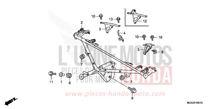 WINDLAUFSTREBE (GL18006/7/8) von Goldwing BILLET SILVER METALLIC (NHA27B) von 2007