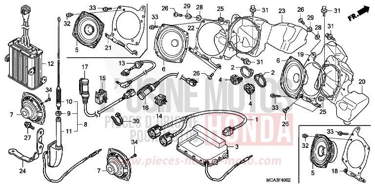 RADIO (3) (AIRBAG) von Goldwing BILLET SILVER METALLIC (NHA27B) von 2007