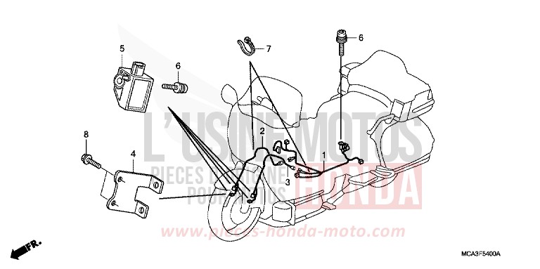 AIRBAG-KABELBAUM von Goldwing BILLET SILVER METALLIC (NHA27B) von 2007