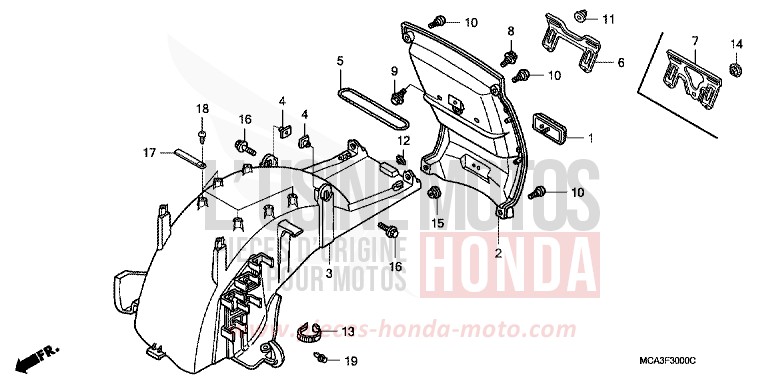 KOTFLUEGEL, HINTEN (1) von Goldwing SCHWARZ-Z (NH1ZB) von 2007