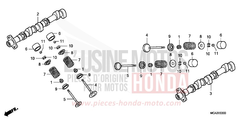 NOCKENWELLE/VENTIL von Goldwing CABERNET RED METALLIC (R303B) von 2007