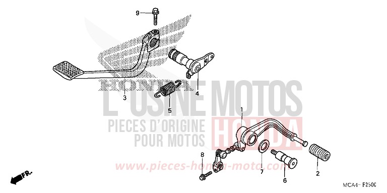 PEDAL von Goldwing CABERNET RED METALLIC (R303B) von 2007