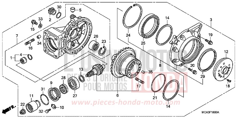 ANTRIEBSZAHNRAD von Goldwing BILLET SILVER METALLIC (NHA27) von 2008