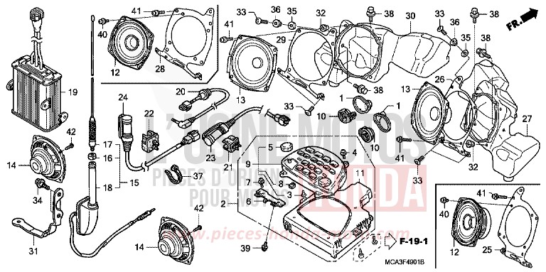 RADIO (2) von Goldwing BILLET SILVER METALLIC (NHA27) von 2008