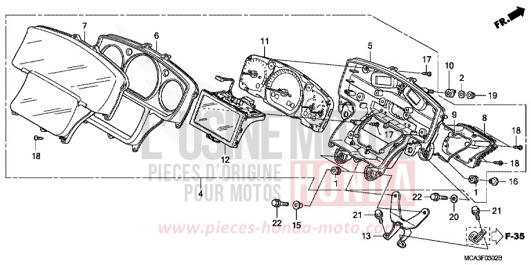MESSGERAET (GL18007/8) (NAVIGATION) von Goldwing CALIENTE RED METALLIC (R325) von 2008