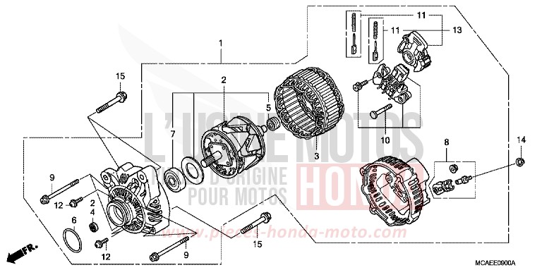 GENERATOR von Goldwing BLOODSTONE RED METALLIC (R287) von 2009