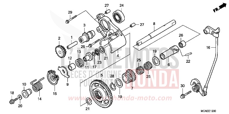 RUECKFAHRGETRIEBE von Goldwing BLOODSTONE RED METALLIC (R287) von 2009