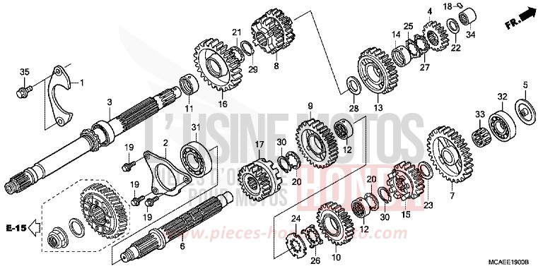 GETRIEBE von Goldwing BLOODSTONE RED METALLIC (R287) von 2009