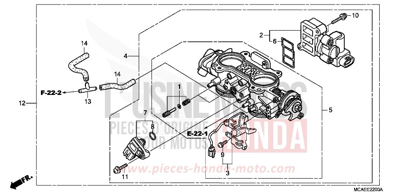 DROSSELKLAPPENGEHAEUSE von Goldwing BLOODSTONE RED METALLIC (R287) von 2009