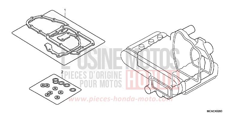 DICHTUNG SATZ B von Goldwing BLOODSTONE RED METALLIC (R287) von 2009
