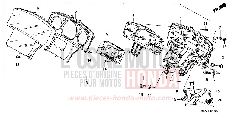 MESSGERAET von Goldwing BLOODSTONE RED METALLIC (R287) von 2009