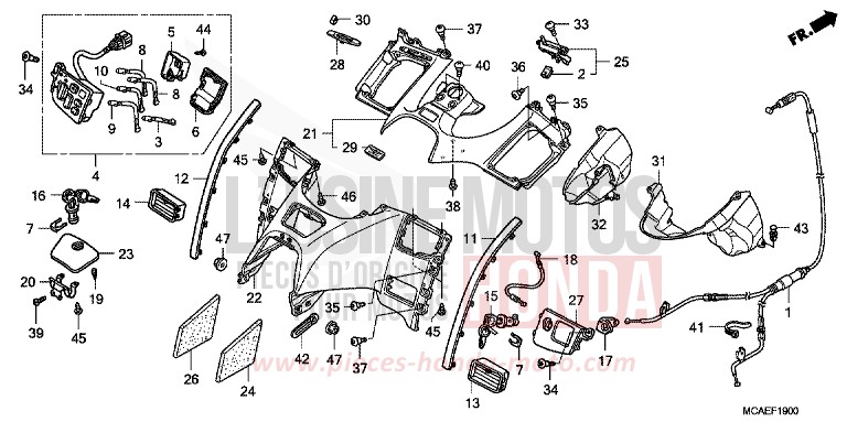 ABSCHIRMUNG (GL18009/A) von Goldwing BLOODSTONE RED METALLIC (R287) von 2009